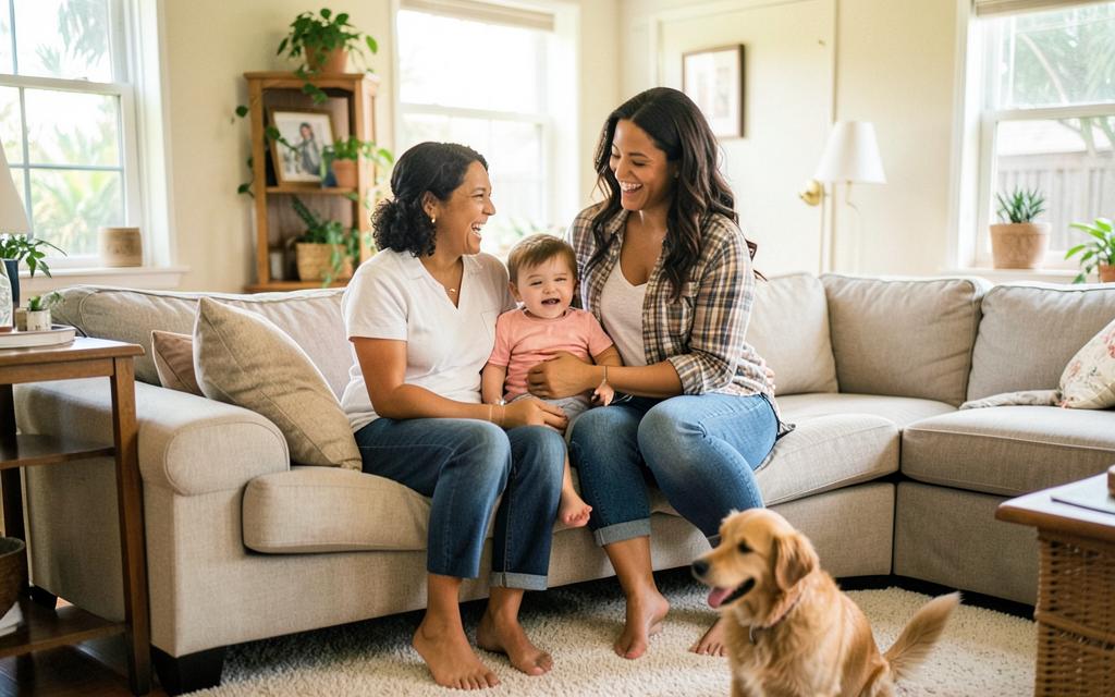 The Delgado Family at home