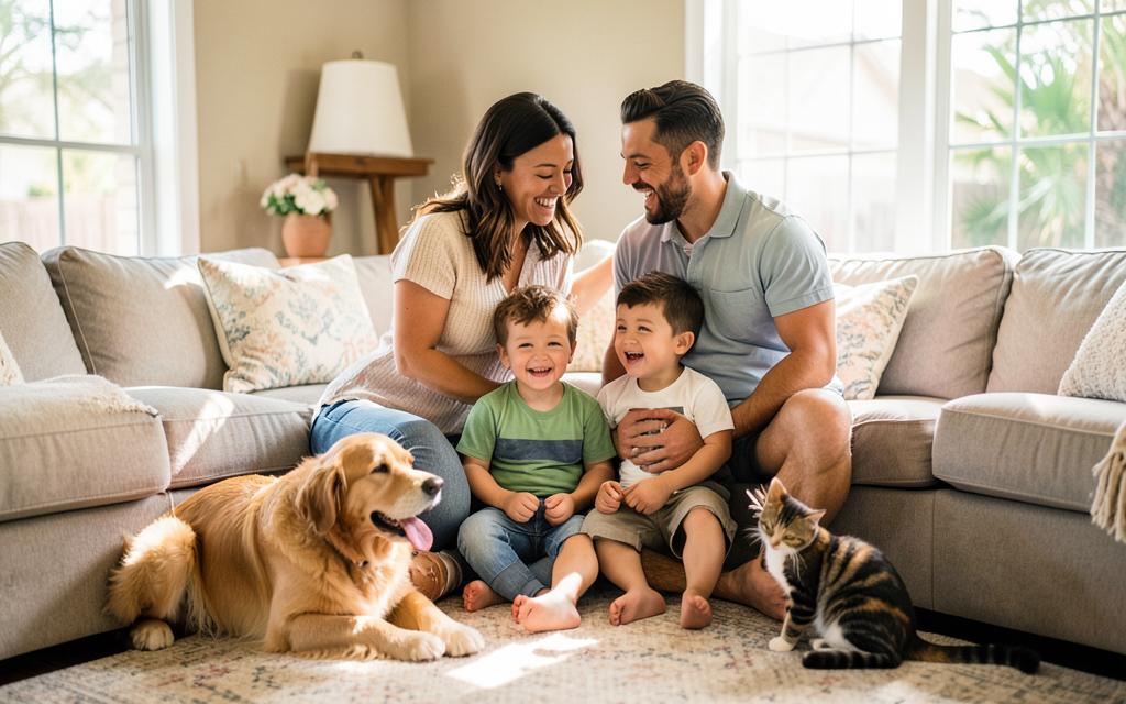 The Castellano Family at home